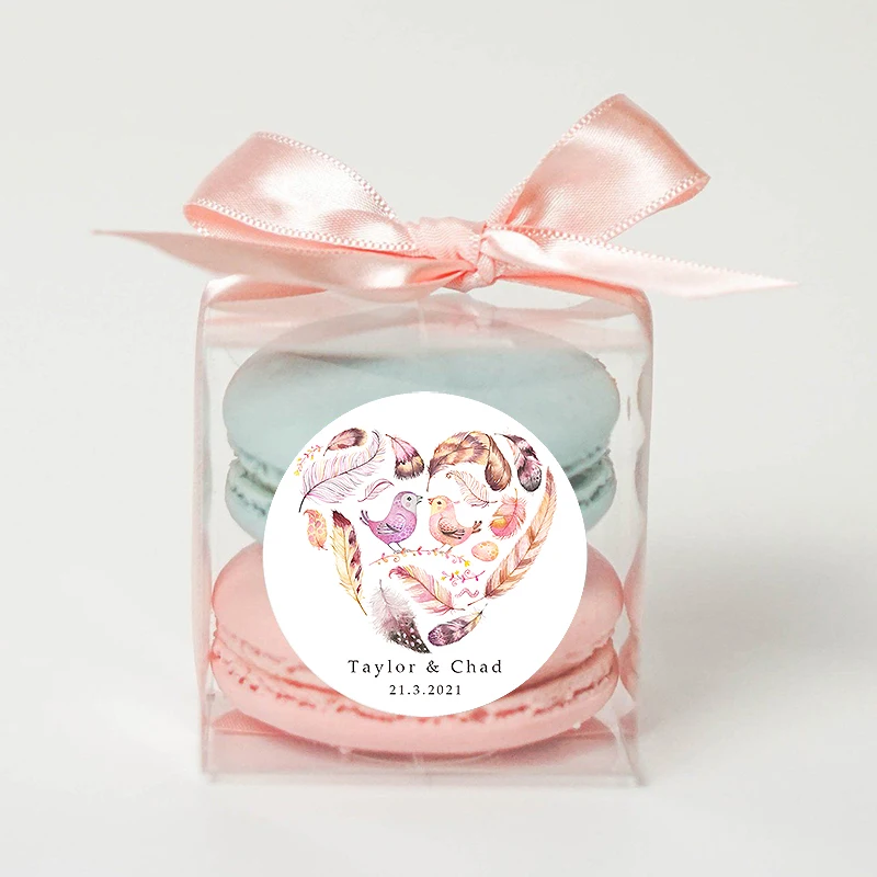 맞춤형 로고 스티커, 결혼식 생일 세례 스티커, 개성 라벨 디자인, 베이킹 선물 가방 스티커, 2-7cm