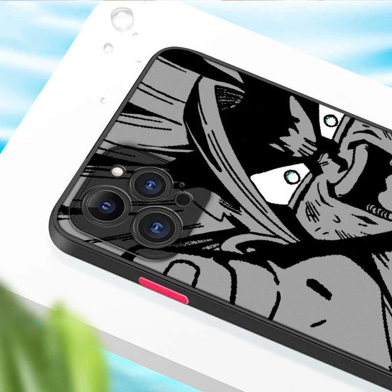 럭셔리 D-Dragon Ball 손오공 반투명 반투명 휴대폰 케이스, 애플 아이폰 15 14 13 12 11 XS XR X 8 7 SE 프로 맥스 플러스 미니 펀다