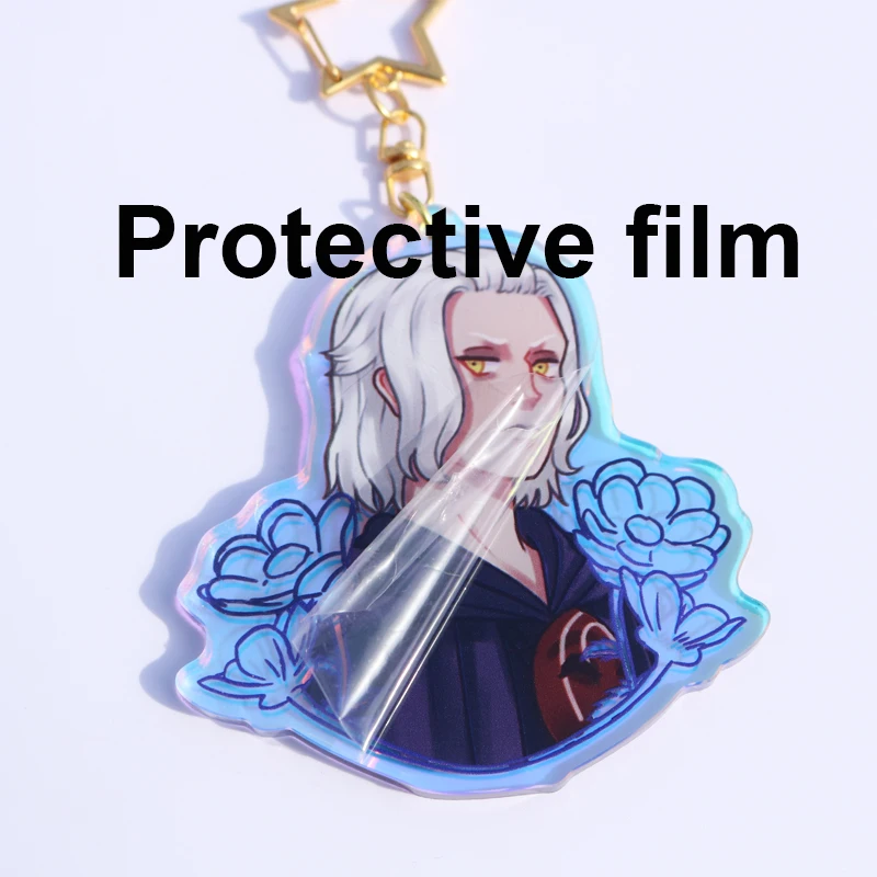 맞춤형 만화 Llavero 키체인, 사진 맞춤형 애니메이션 참, 홀로그램 투명 아크릴 키링, 디자이너