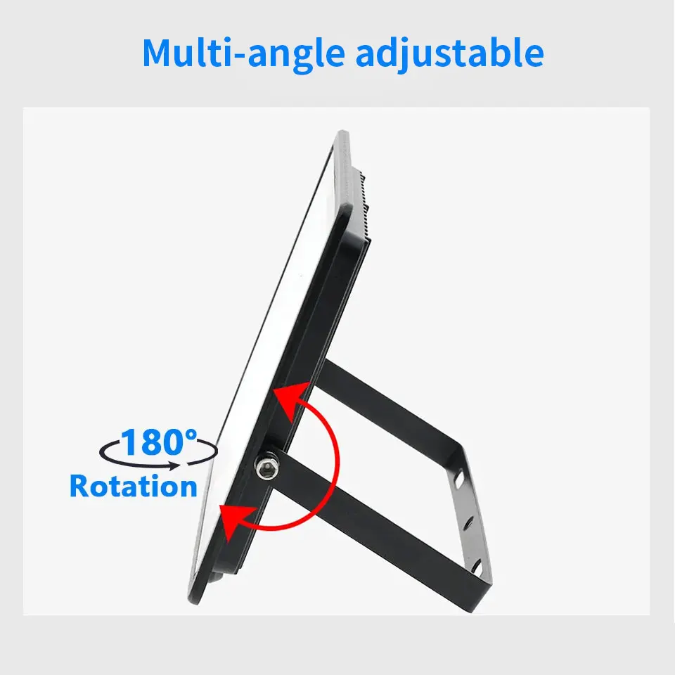 LED PIR 모션 센서 투광 조명 벽 조명 야외 3 색 AC220V 100W 50W 30W 20W 10W IP66방수 LED 스포트라이트 정원