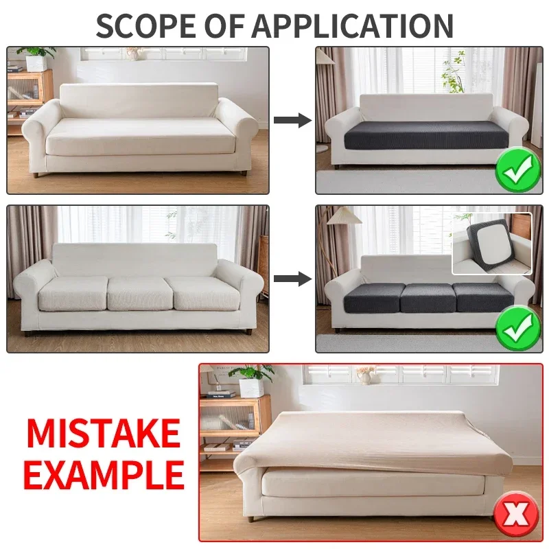 럭셔리 조절 가능 탄성 소파 커버, 방수 소파 커버, 거실 소파 시트 커버, 1 2 3 4 인승 l 모양 풀 세트