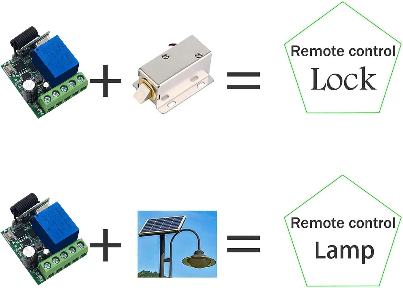 무선 리모컨 스위치, RF 릴레이, 송신기, 리모컨 게이트, 문짝 조명 제어, DC 12V, 24V, 48V, 60V, 433Mhz, 433MHz