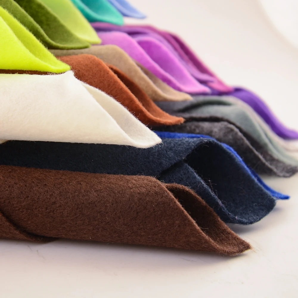 DIY 바느질 공예용 슈퍼 소프트 펠트 원단 부직포 시트, 인형 액세서리 재료 패치워크, 1.4mm 두께, 30x30cm, 20cm x 90cm