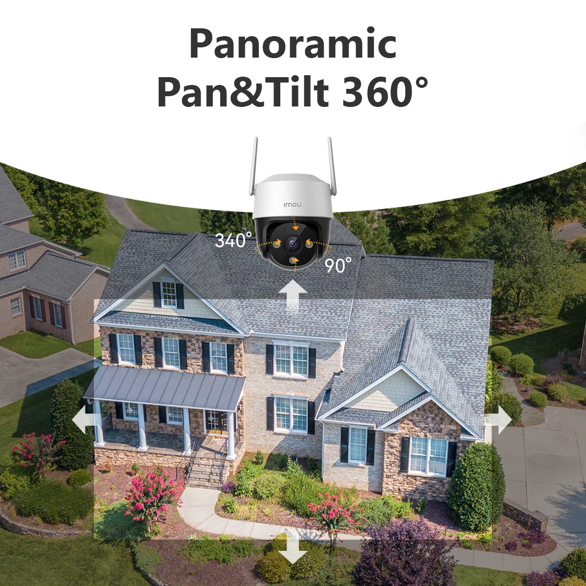 IMOU 크루저 야외 PTZ 와이파이 카메라, 양방향 오디오, 다채로운 야간 투시경, AI 인간 감지, IP66, 3MP