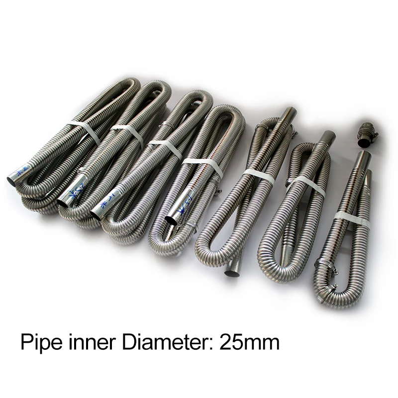 60cm 100cm 120cm 150cm 200cm 250cm 300cm 공기 디젤 주차 히터 스테인레스 스틸 배기 파이프 튜브 가스 벤트 호스 자동차 트럭 VAN