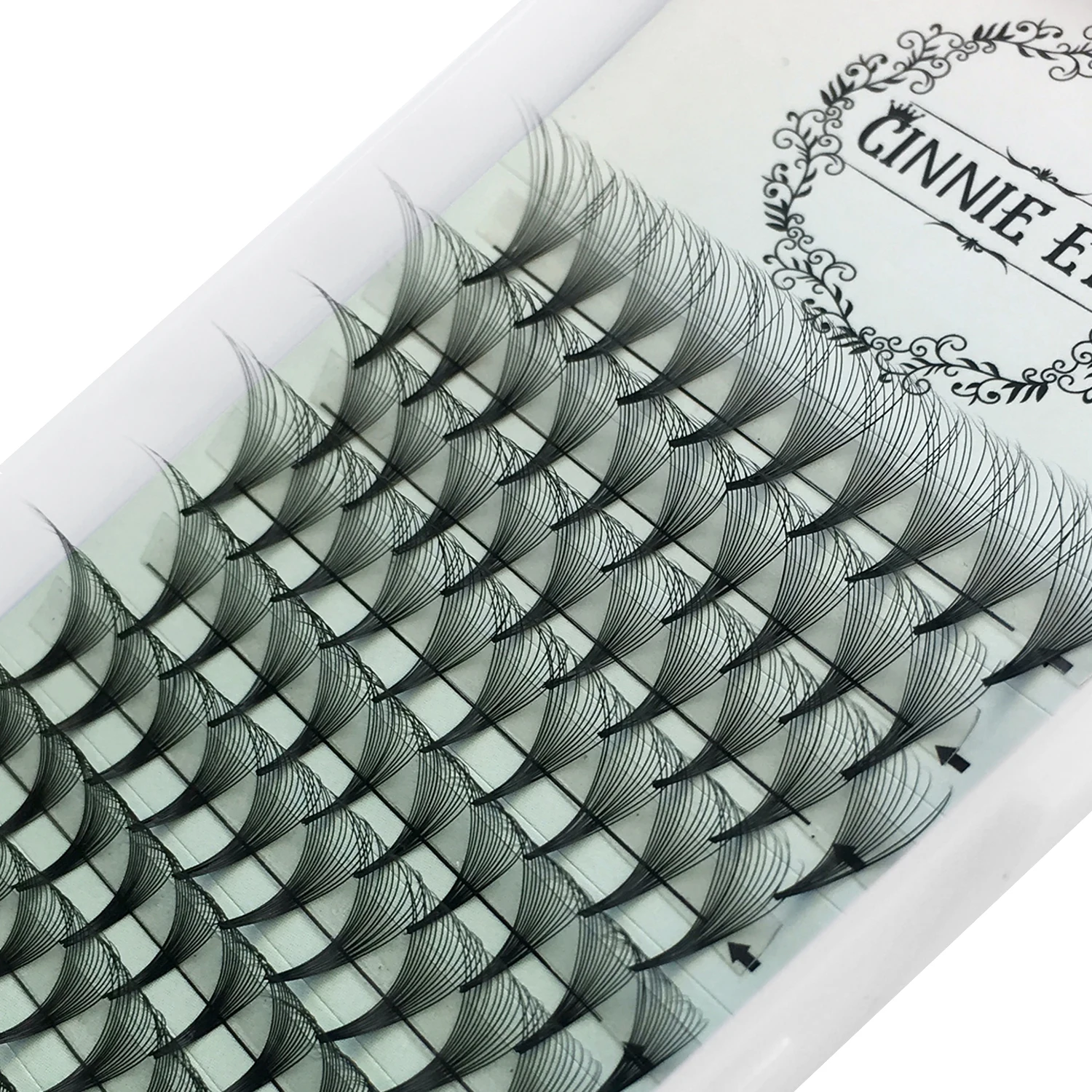 10D 러시아 볼륨 속눈썹, 긴 줄기 속눈썹 연장, 준비된 뾰족한 베이스 속눈썹, 3D 5D 6D 인조 속눈썹 클러스터