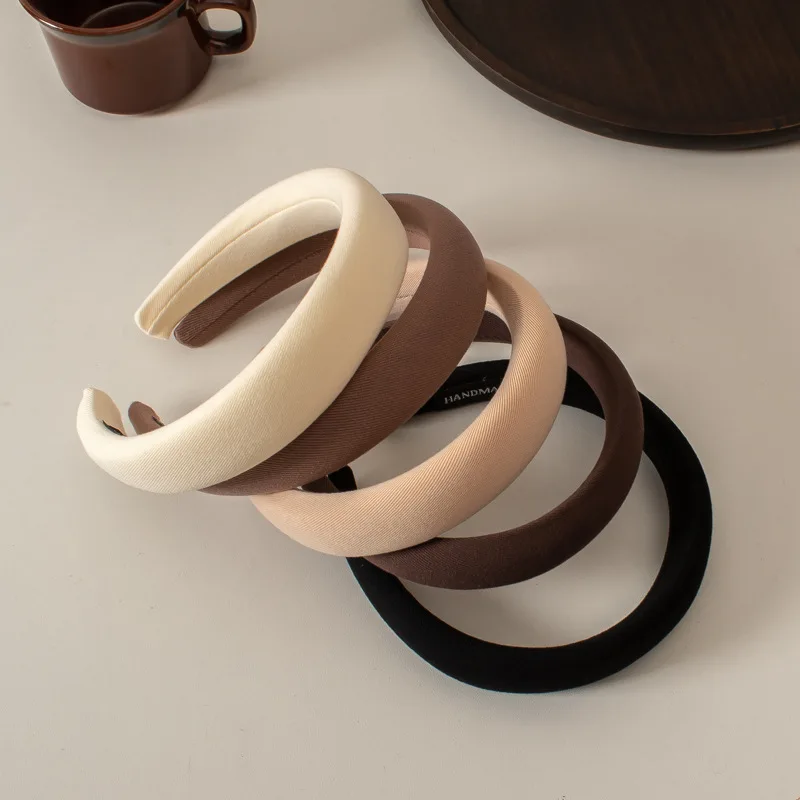 여성용 와이드 브림 패브릭 헤어밴드, 와일드 외출, 한국 스위트 머리띠, 프레스 헤어밴드, 헤어 액세서리, 가을 및 겨울