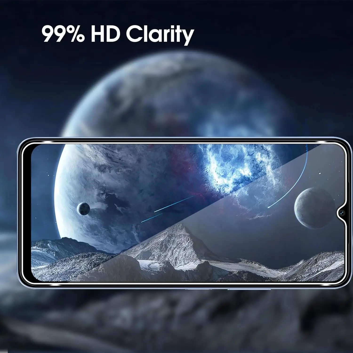 고화질 강화 필름 HD + 샤오미 고품질 강화 유리, Redmi A3 화면 보호대 유리 필름, 1/4 개