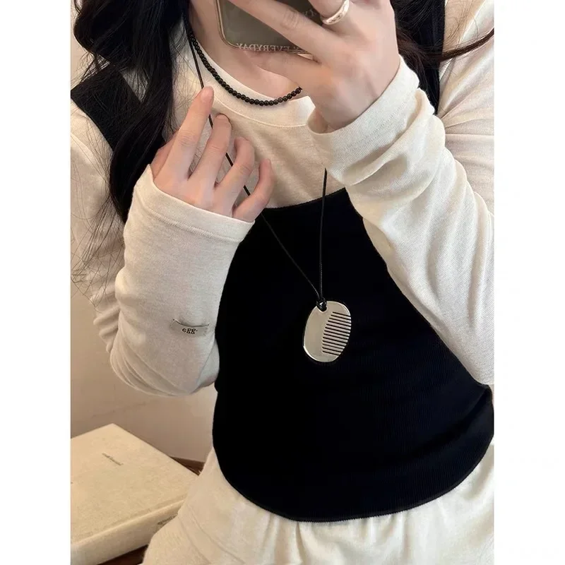 LATS 여성용 개성 있는 빗 펜던트 목걸이, 2024 트렌드, 신상 섬세한 디자인, 쥬얼리 패션 액세서리