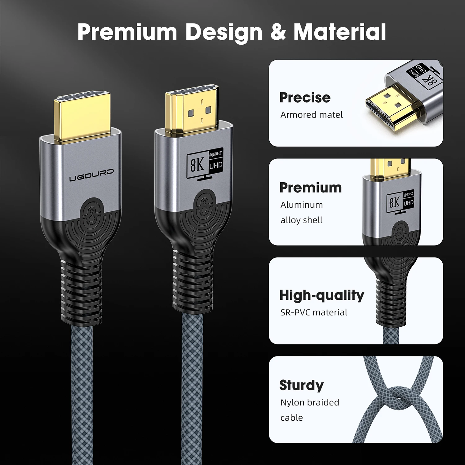 HDTV용 초고화질 비디오 케이블, 8K HDMI 호환 2.1 케이블, 고속 48Gbps 동적 HDR, 8K, 60Hz, 4K, 120Hz UHD, 3m, 5m