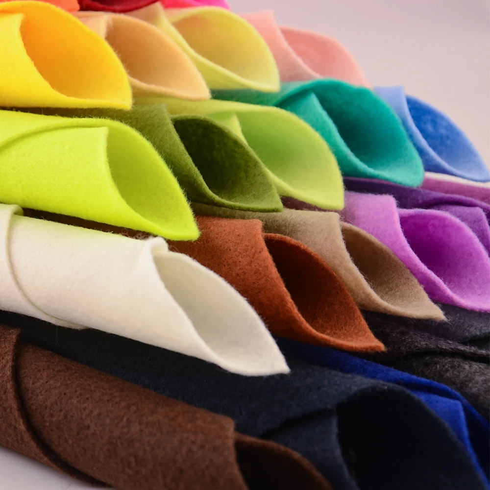 DIY 바느질 공예용 슈퍼 소프트 펠트 원단 부직포 시트, 인형 액세서리 재료 패치워크, 1.4mm 두께, 30x30cm, 20cm x 90cm