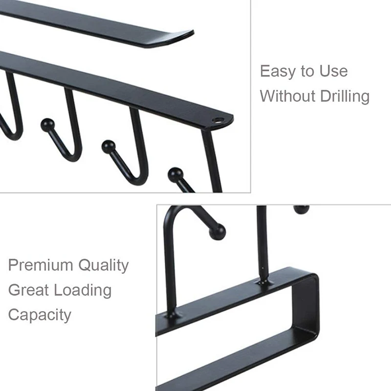 주방 다리미 아트 심리스 네일 프리 후크, 멀티 로우 캐비닛 보관 후크, 주방 캐비닛 벽 선반 보관 랙