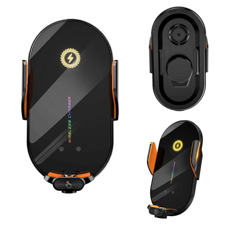 차량용 무선 휴대폰 거치대 스탠드, 고속 충전 스테이션 충전기, 자동 적외선 유도, 아이폰 15, 14, 13, 12, 삼성, 샤오미, 66W