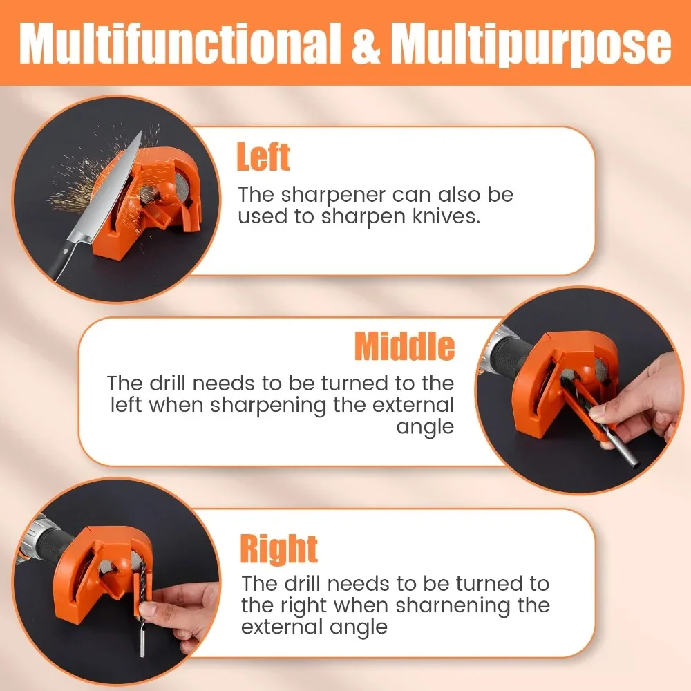 다목적 드릴 비트 연삭 숫돌, 전기 임팩트 드릴 나이프 숫돌, 일회용 양면 연마