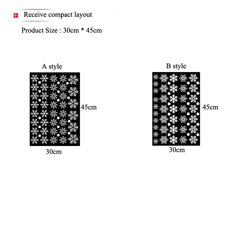눈송이 정전기 벽 스티커 창 어린이 방 크리스마스 장식 데칼, 홈 장식 새해 벽지, 38 개/로트