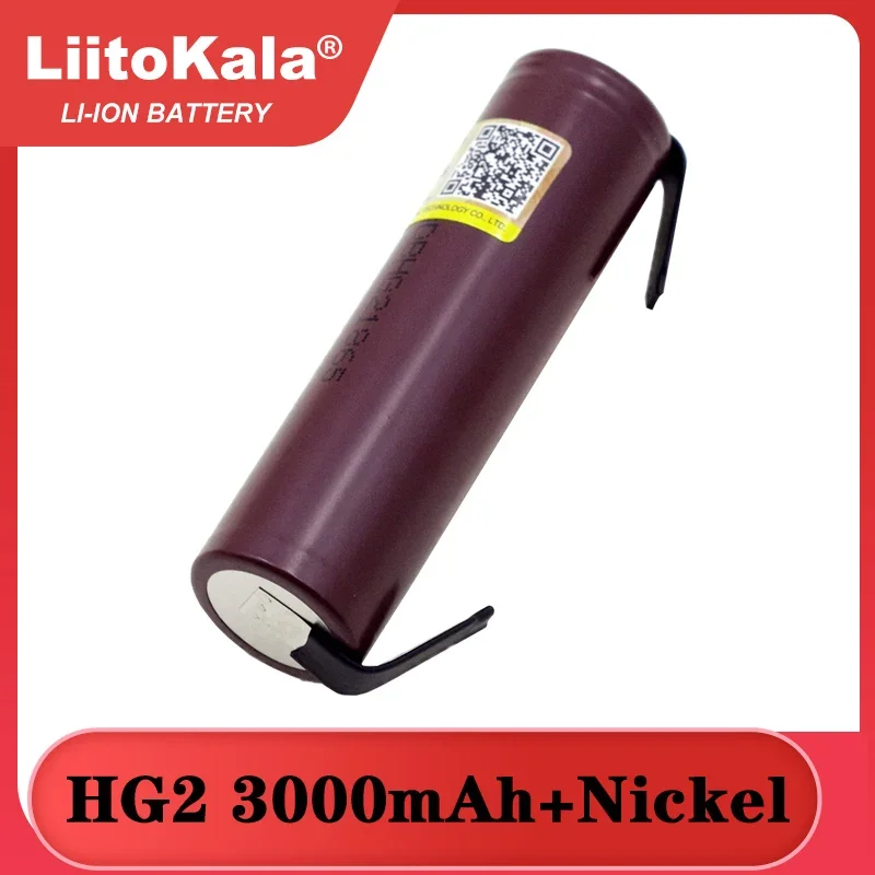Liitokala HG2 18650 3000mAh 배터리 18650HG2 3.6V 방전 20A, hg2 배터리 전용, DIY 니켈, 신제품 title=Liitokala HG2 18650 3000mAh 배터리 18650HG2 3.6V 방전 20A, hg2 배터리 전용, DIY 니켈, 신제품 