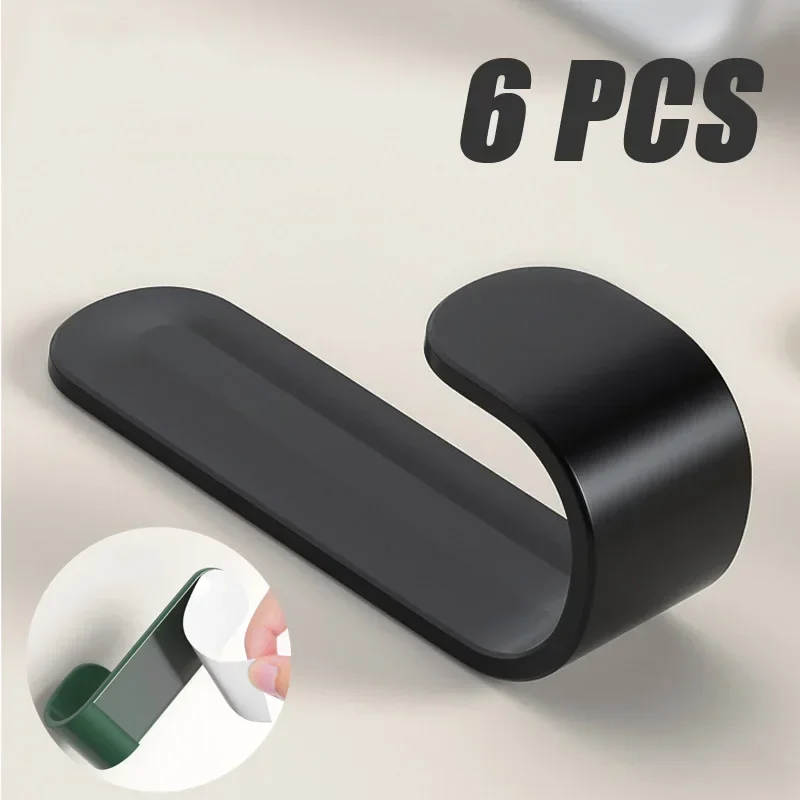 6pcs 다목적 벽 주최자 후크 뒤에 문 키 천으로 걸이 후크 욕실 가운 수건 홀더 랙 주방 하드웨어 선반 title=6pcs 다목적 벽 주최자 후크 뒤에 문 키 천으로 걸이 후크 욕실 가운 수건 홀더 랙 주방 하드웨어 선반 