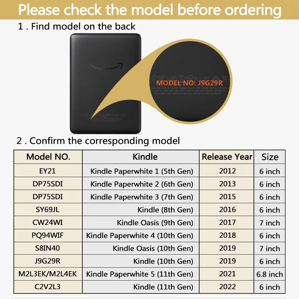 킨들 2022 11 세대용 케이스, 6 인치 케이스, C2V2L3 자기 보호 쉘 플립 전자책 보호대 커버 파우치, 6 인치
