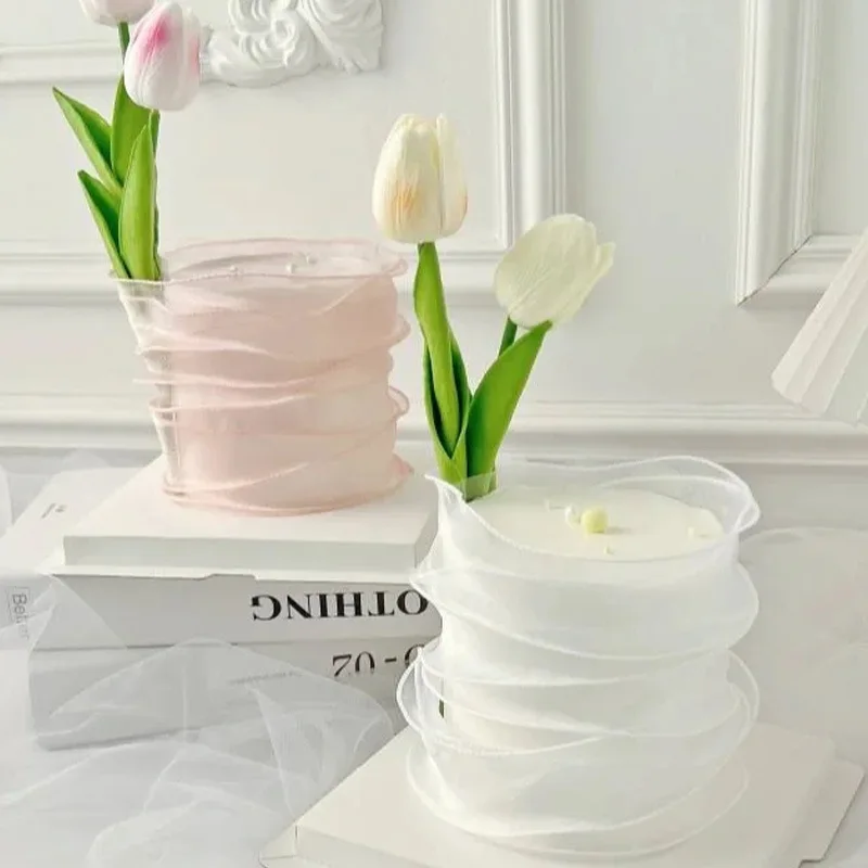 DIY 공예용 쉬폰 실크 리본 오간자 새틴, 선물 포장 장식, 웨딩 부케 화환, 바느질 용품, 롤 당 10 야드