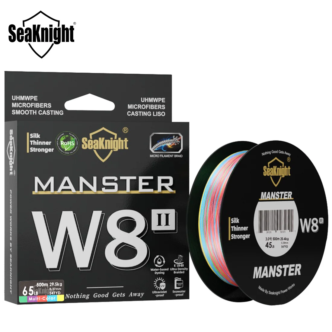 SeaKnight 브랜드 W8 II 시리즈 낚싯줄, UV 차단 바닷물 코팅, 멀티필라멘트 PE 라인 편조 와이어, 8 가닥, 500m, 300m title=SeaKnight 브랜드 W8 II 시리즈 낚싯줄, UV 차단 바닷물 코팅, 멀티필라멘트 PE 라인 편조 와이어, 8 가닥, 500m, 300m 