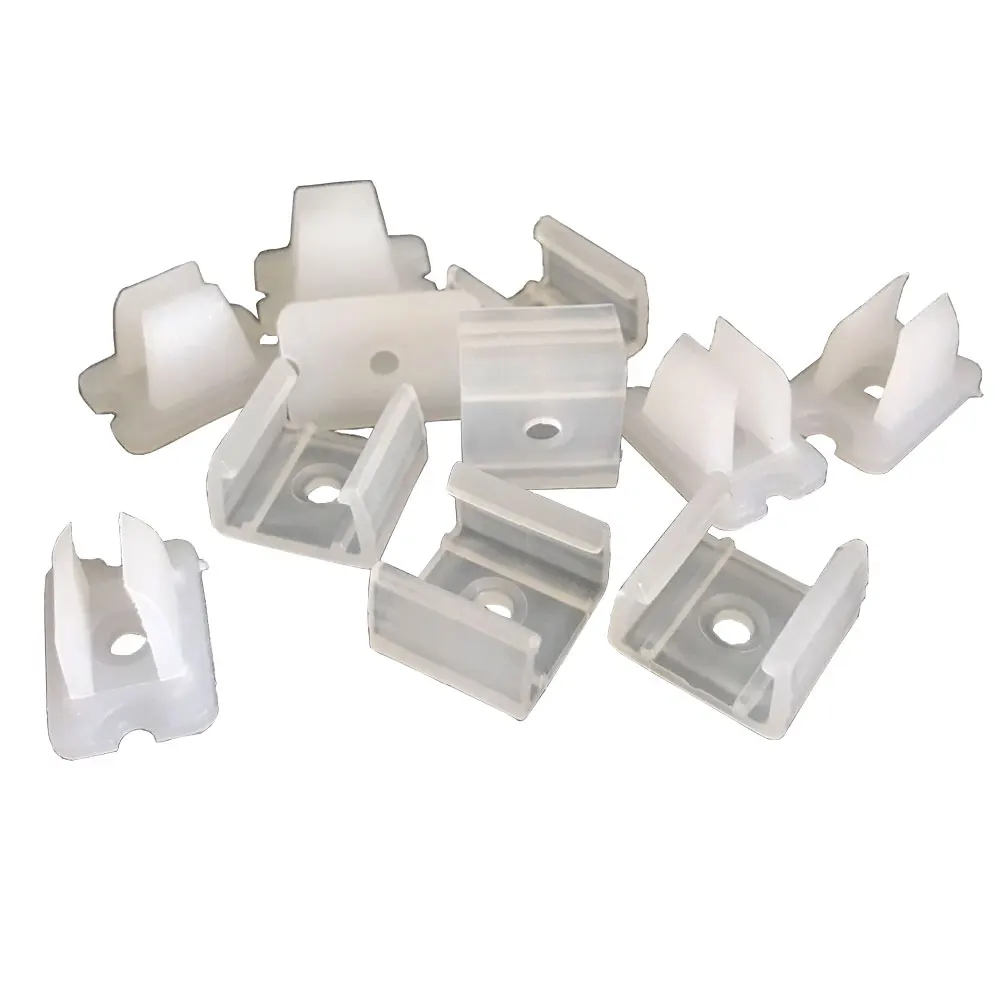 유연한 COB 플라스틱 버클 LED 스트립 고정 클립, 2835 네온 라이트 고정용 거치대 커넥터 액세서리, 220V, 6mm, 8mm, 12mm, 15mm