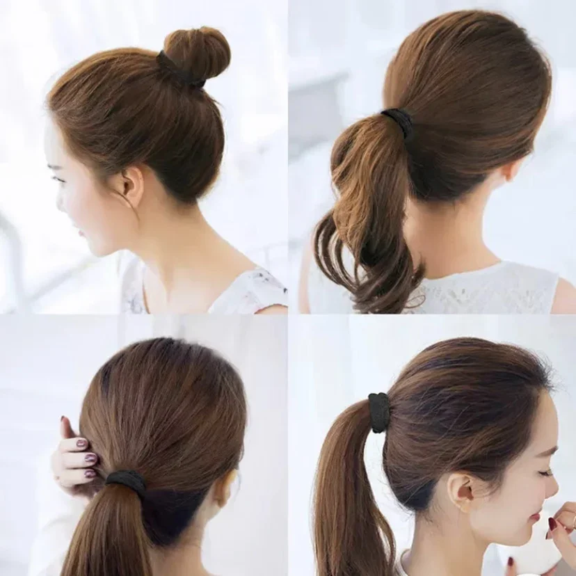 여성용 혼합 색상 헤어 밴드, 기본 헤어 타이, 탄성 머리띠, 헤어 스크런치 액세서리, 포니테일 거치대, 30 개, 50 개, 100 개