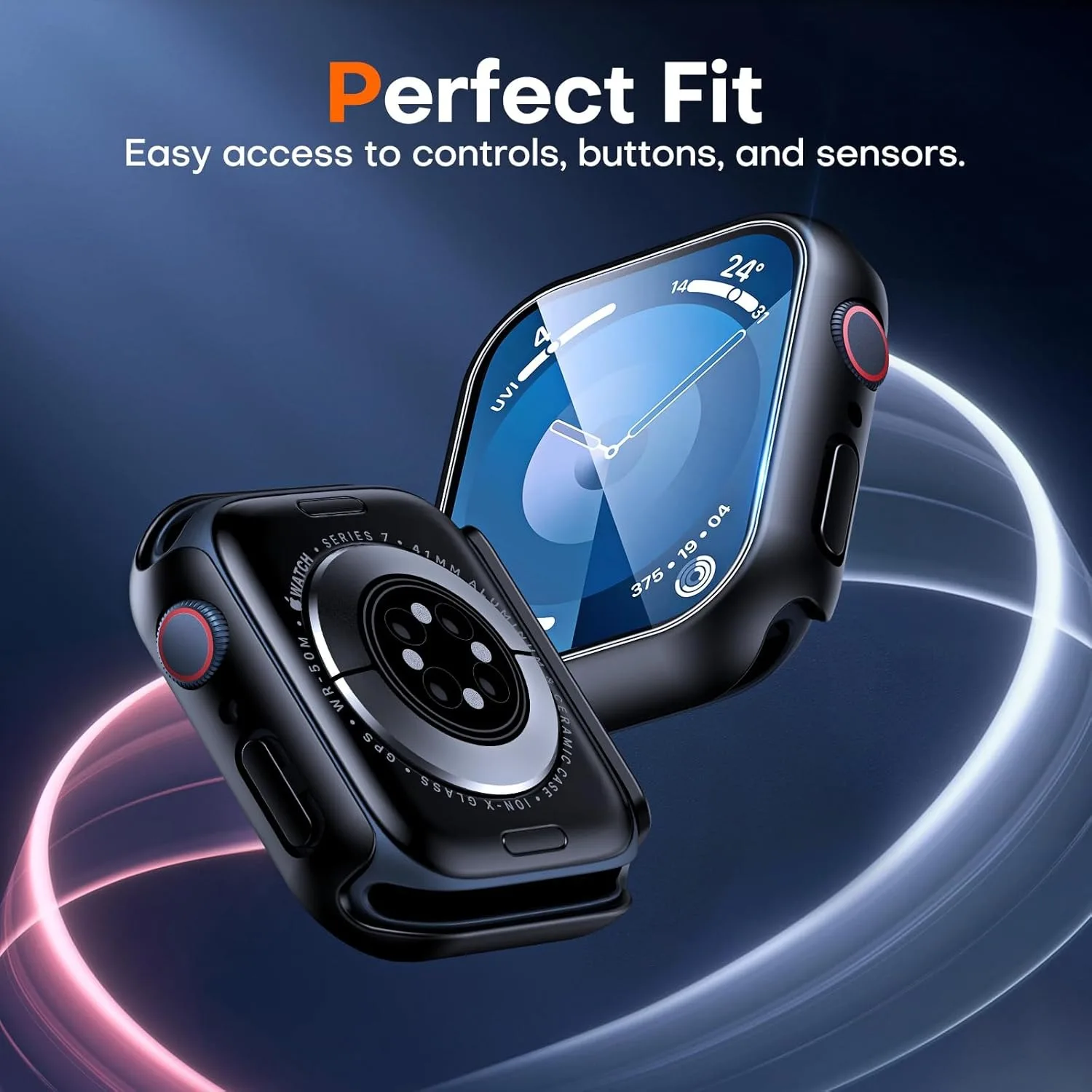 애플 워치용 강화 유리 및 케이스, 아이워치 시리즈 10, 9, 8, 7, 6, SE 5 용 스크린 보호대 액세서리, 46mm, 44mm, 45mm, 41mm, 40mm, 42mm