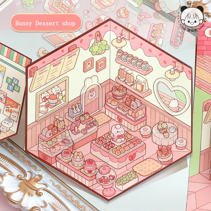 만화 미니어처 장면 3D 조경 스티커, 비주얼 스태킹 3 차원 스티커, 어린이 크리스마스 선물 title=만화 미니어처 장면 3D 조경 스티커, 비주얼 스태킹 3 차원 스티커, 어린이 크리스마스 선물 