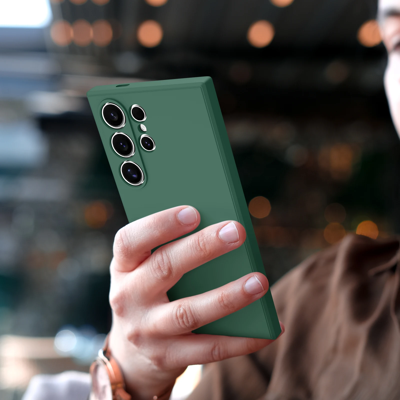 삼성 갤럭시 S24 울트라용 소프트 실리콘 휴대폰 케이스, 충격 방지 보호 커버, 휴대폰 액세서리