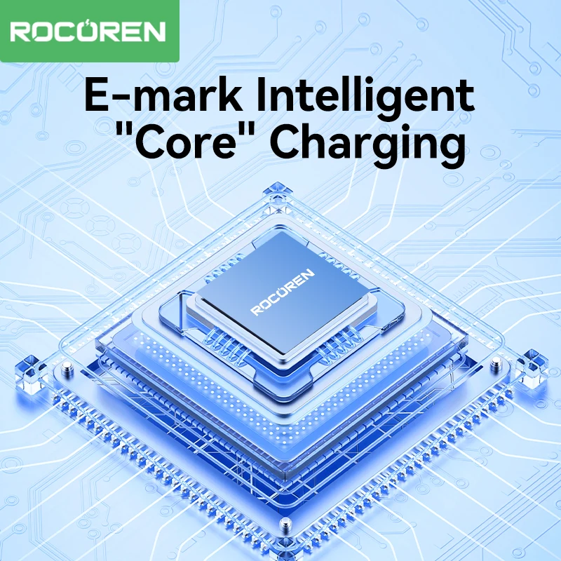 Rocoren 고전력 고속 충전 C타입 케이블, 100W PD 3.1, USB C 고속 충전 날짜 코드, 아이폰 삼성 노트북 아이패드용, 240W 5A