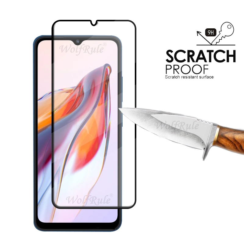 Redmi 12C 유리 용 4/3/2/1PCS Xiaomi Redmi 12C 강화 유리 보호용 전체 커버 접착제 HD 9H 화면 보호기 Redmi 12C 용