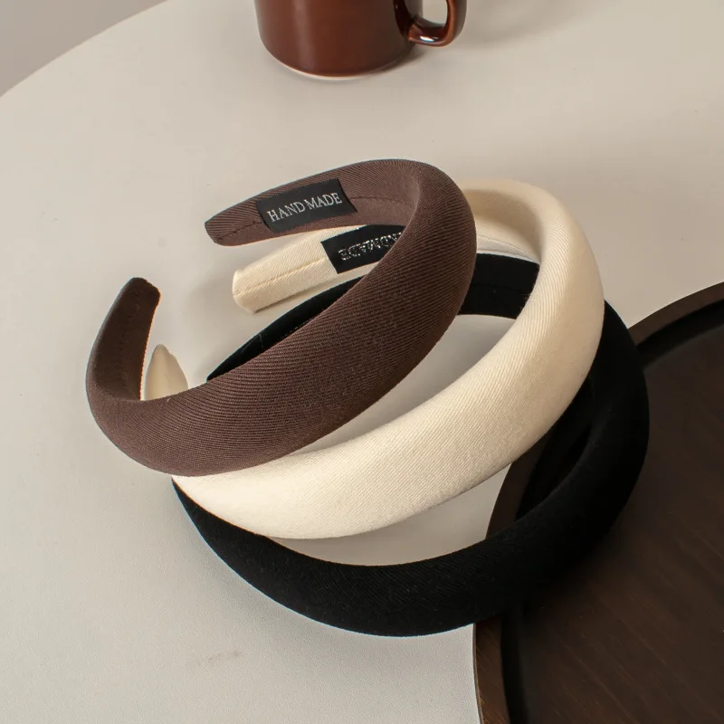 여성용 와이드 브림 패브릭 헤어밴드, 와일드 외출, 한국 스위트 머리띠, 프레스 헤어밴드, 헤어 액세서리, 가을 및 겨울
