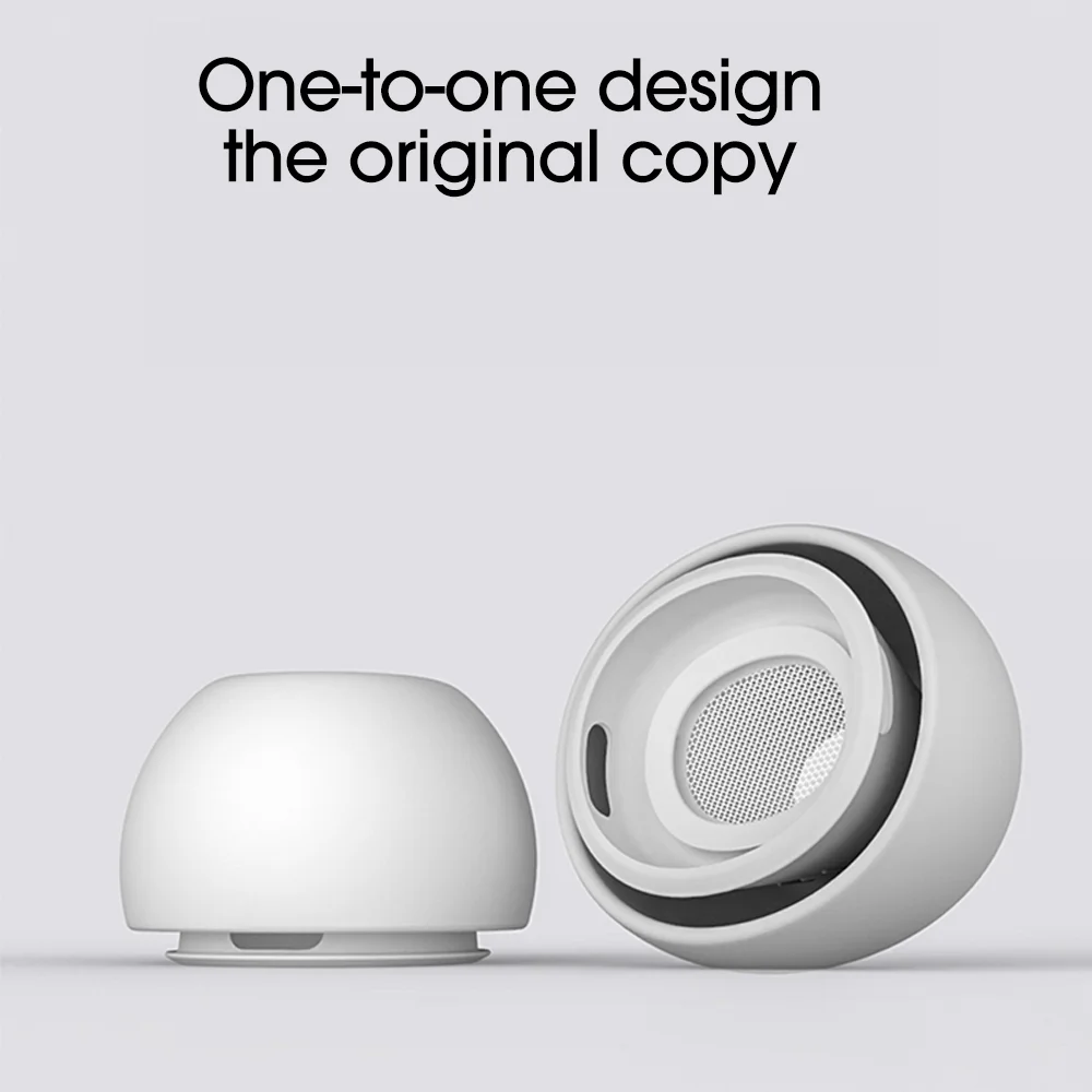 실리콘 이어폰 팁, 애플 에어팟 프로 1, 2, 미끄럼 방지 교체 이어버드, 이어 액세서리, 소프트 실리콘 귀마개, 1-3 쌍