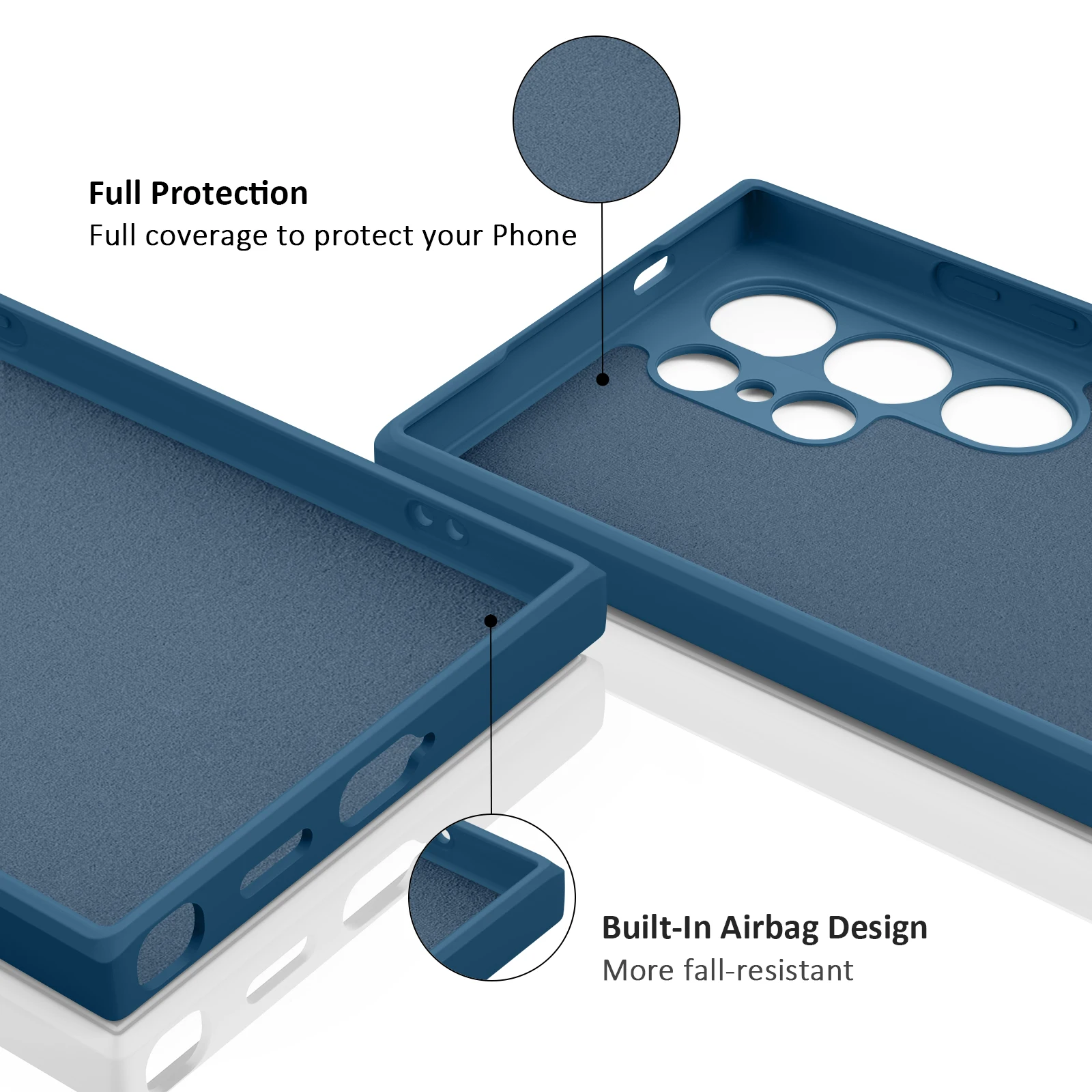 삼성 갤럭시 S24 울트라용 소프트 실리콘 휴대폰 케이스, 충격 방지 보호 커버, 휴대폰 액세서리