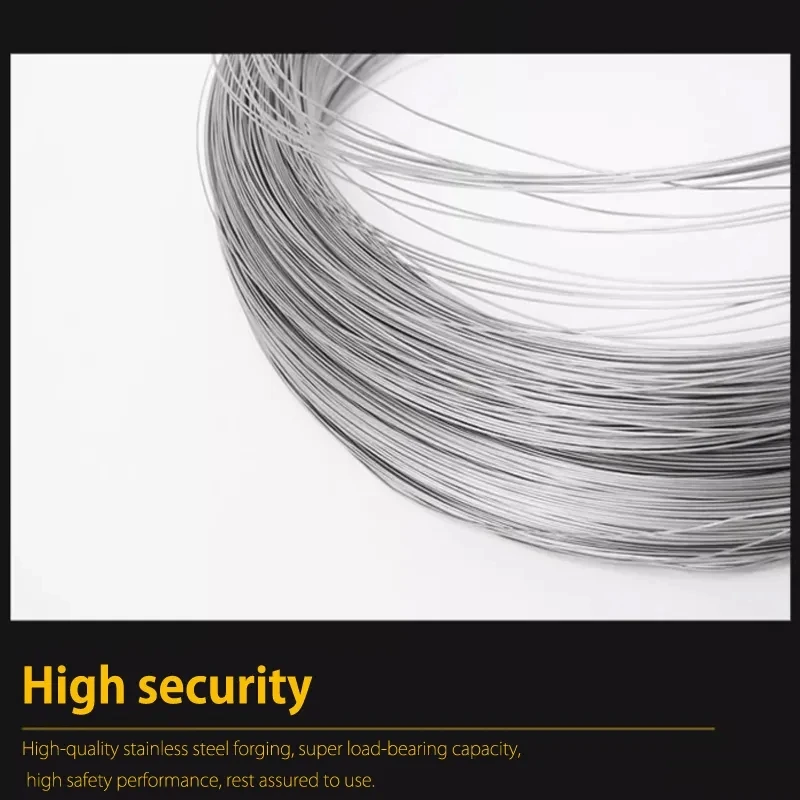 304 스테인레스 스틸 소프트 하드 철사, 단일 가닥 래싱 소프트 다리미 와이어, 녹슬지 않는 직경 0.02-3mm, 1-100 m, 신제품