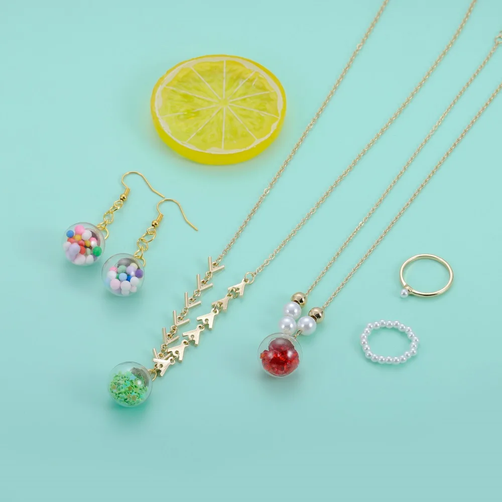 별 스팽글 투명 유리 공 펜던트 공예, 귀걸이 목걸이용 DIY 수제 쥬얼리 제작, 16mm 참, 10 개