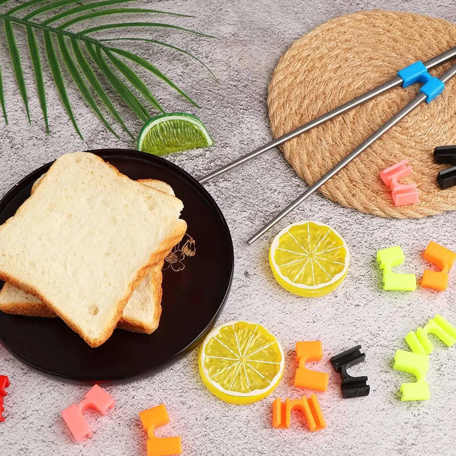 8/10PCS 일본 젓가락 도우미 내구성 힌지 커넥터 작고 쉬운 사용 젓가락 트레이너 휴대용 재사용 가능한 훈련 보조