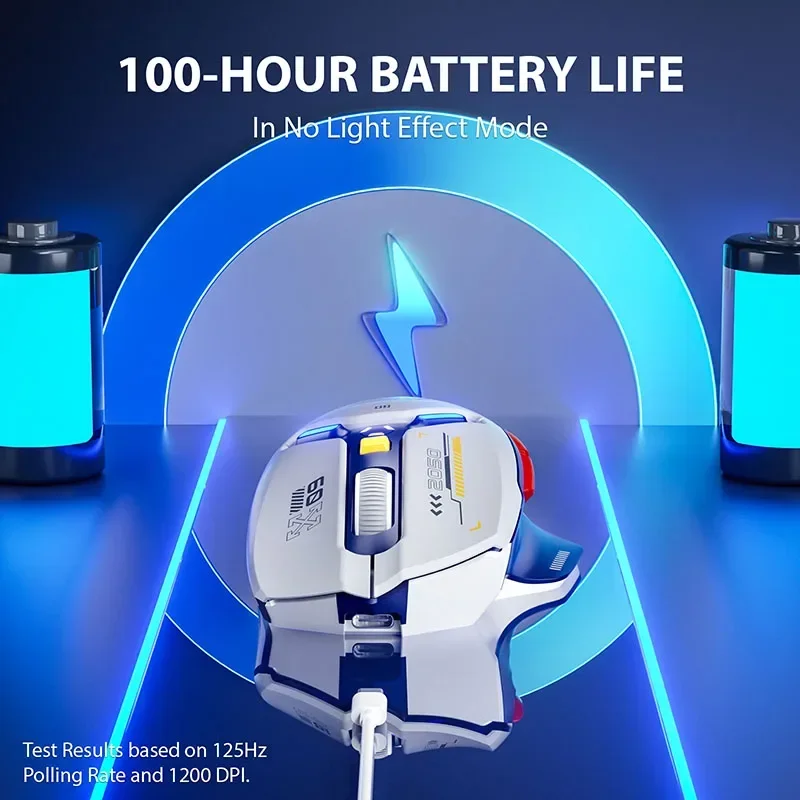 INPHIC IN9 무선 블루투스 게임용 마우스 3모드 인체공학적 매크로 RGB PUBG/LOL/CSGO 데스크탑 노트북 범용 10000DPI