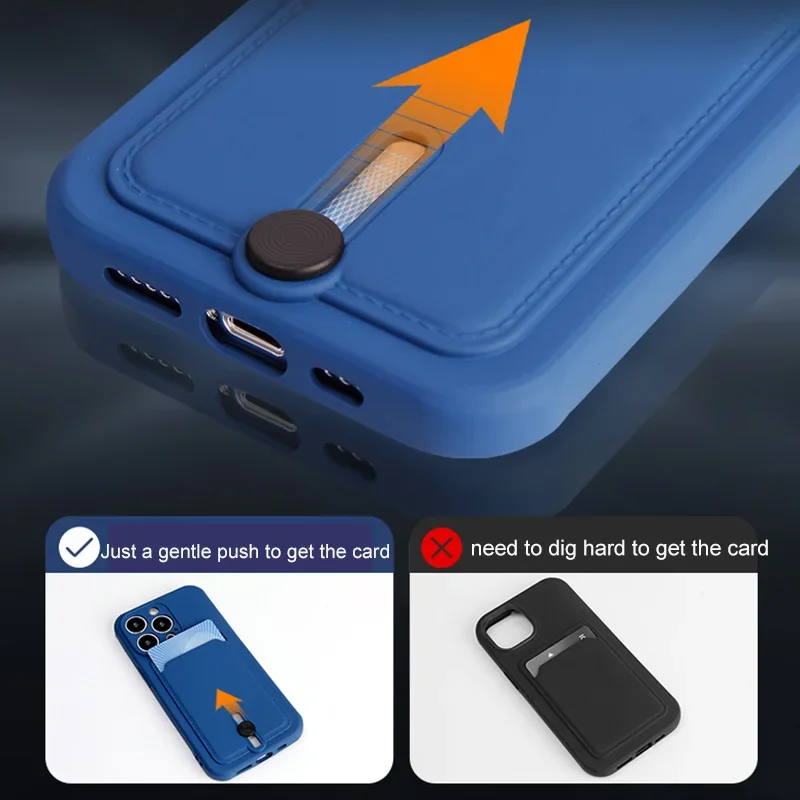 카드 홀더가있는 전화 케이스 iphone 16 13 14 12 11 15 pro max 소프트 커버 케이스 iphone x xs xr max funda 카메라 보호