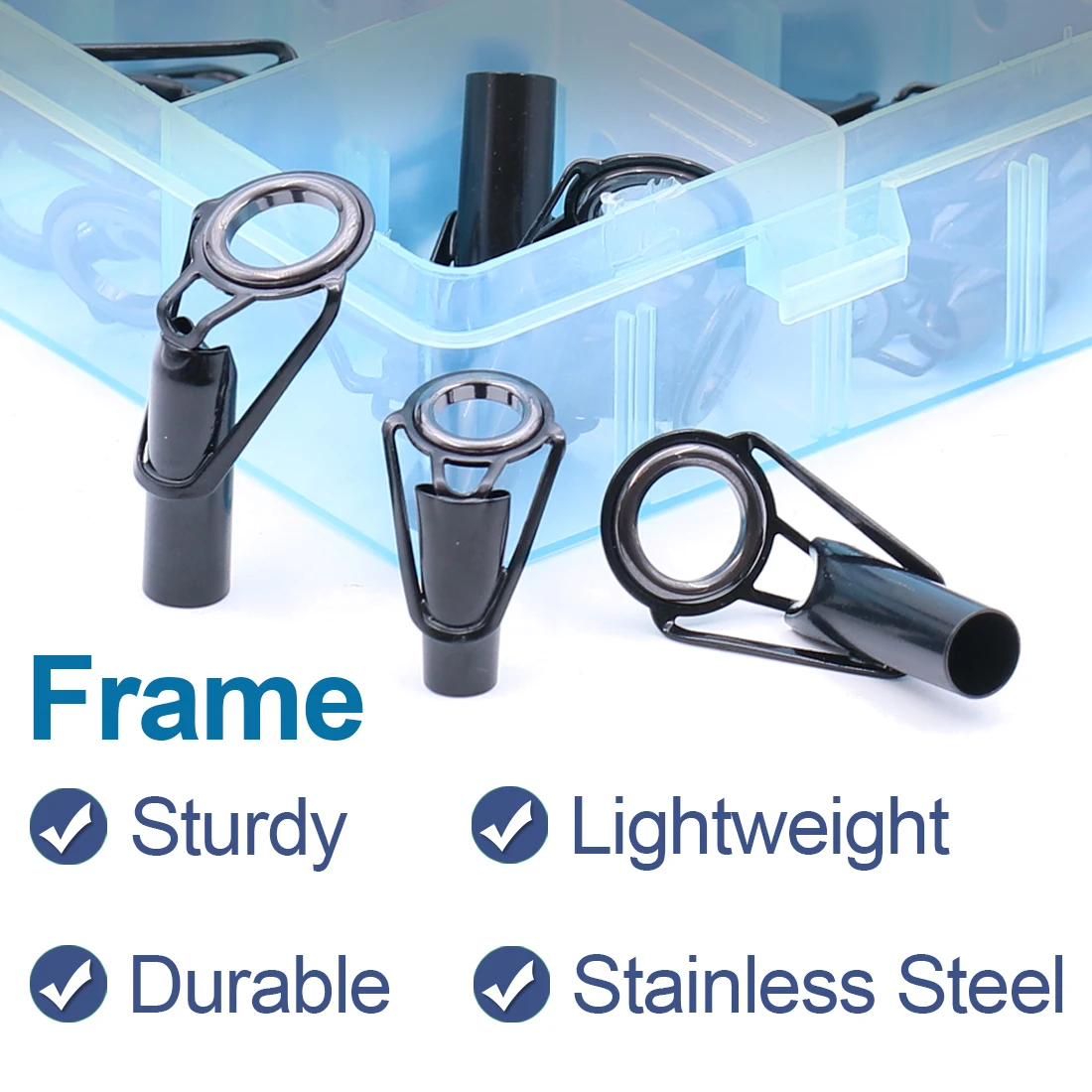 FishTrip 낚싯대 팁 탑 가이드, 스테인레스 스틸 세라믹 링, 낚싯대 건물 수리 교체용, 1.8mm ~ 8.0mm, 5 개