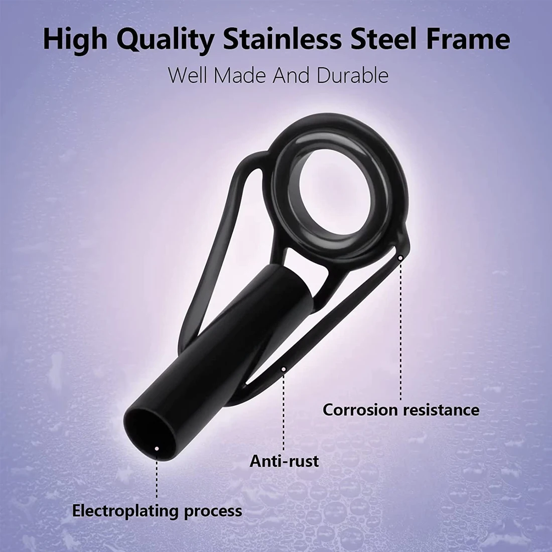 FishTrip 낚싯대 팁 탑 가이드, 스테인레스 스틸 세라믹 링, 낚싯대 건물 수리 교체용, 1.8mm ~ 8.0mm, 5 개