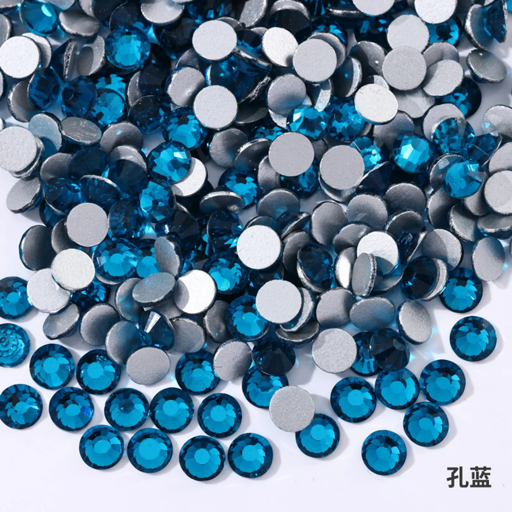 사이즈 ss6 ss10 ss12 ss16 ss20 크리스탈 라인석, 비 핫 픽스 플랫 백 스트 라스 & 패브릭 의류 라인석 손톱 장식용