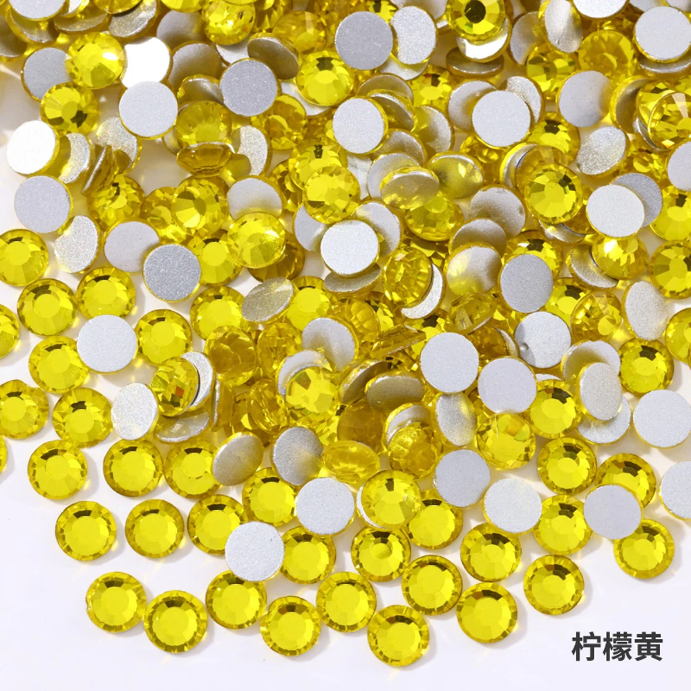 사이즈 ss6 ss10 ss12 ss16 ss20 크리스탈 라인석, 비 핫 픽스 플랫 백 스트 라스 & 패브릭 의류 라인석 손톱 장식용