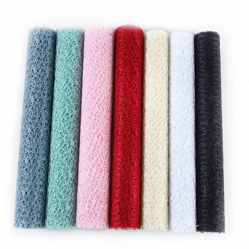 꽃 포장 메쉬 종이 불규칙한 중공 그물 포장지 꽃 꽃다발 종이 신선한 꽃 포장 시트 꽃집 포장 용품