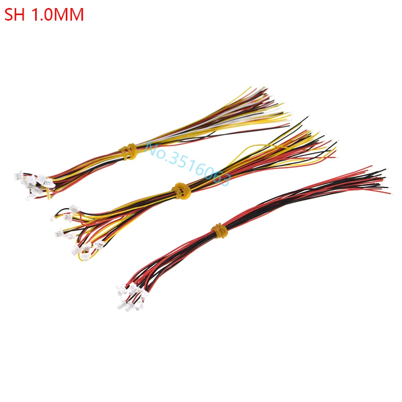 10Pcs 1.0 1.25 1.5 2.0 2.54 Sh/Jst/Zh/Ph/Xh 1.0mm 1.25mm 1.5mm 2.0mm 2.54mm 암 플러그 커넥터 (와이어 2/3/4/5/6/7/8/P 핀 포함)