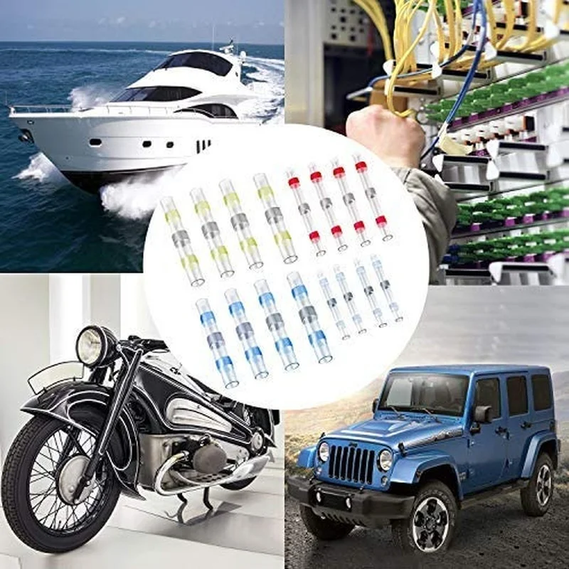 열 수축 커넥터 슬리브 튜브 터미널 전기 버트 스플라이스 와이어 커넥터 스플라이스 솔더 절연 전기 케이블