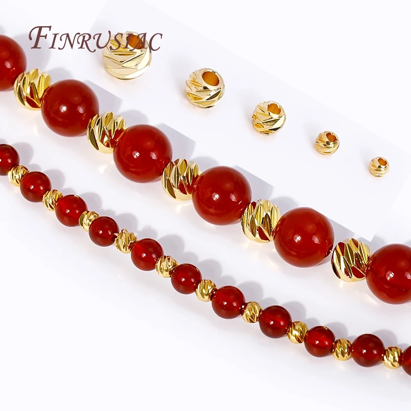 보석에 대 한 2.5/3/4/5/6MM 스페이서 비즈 구슬, DIY 구슬 결과, 컷 패턴 라운드 구슬에 대 한 18K 골드 도금 구분 기호 title=보석에 대 한 2.5/3/4/5/6MM 스페이서 비즈 구슬, DIY 구슬 결과, 컷 패턴 라운드 구슬에 대 한 18K 골드 도금 구분 기호