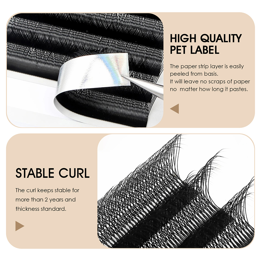 MASSCAKU Natural Look Matte Dark Black 4D 6D 10D W 스타일 속눈썹 모든 사이즈 프리미엄 벨벳 섬유 W 모양의 속눈썹 뷰티 살롱용