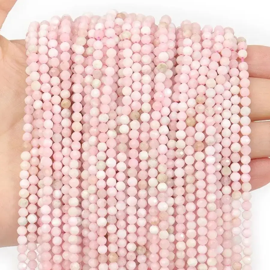도매면 처리 된 천연 돌 구슬면 처리 된 Amazonite 아쿠아 마린 오팔 Labradorite 느슨한 스페이서 구슬 보석 만들기 2 3 4mm