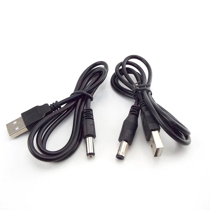 0.8m USB 2.0 유형 A 남성-DC 플러그 전원 커넥터 소형 전자 장치용 Usb 연장 케이블 5.5*2.1mm 5.5*2.5mm 잭